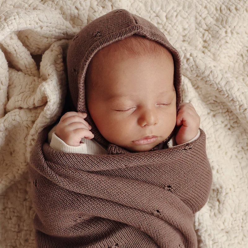Pointelle Swaddle Receiving Baby Blanket (Mult. Colors)