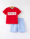 Patriotic Embroidered Smocking Boys Set