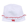 Scarlett Bows Embroidered Ruffle Hat