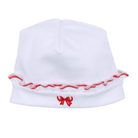 Scarlett Bows Embroidered Ruffle Hat
