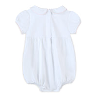 Lizzie's Classics Smocked Short Sleeve Bubble - Pink