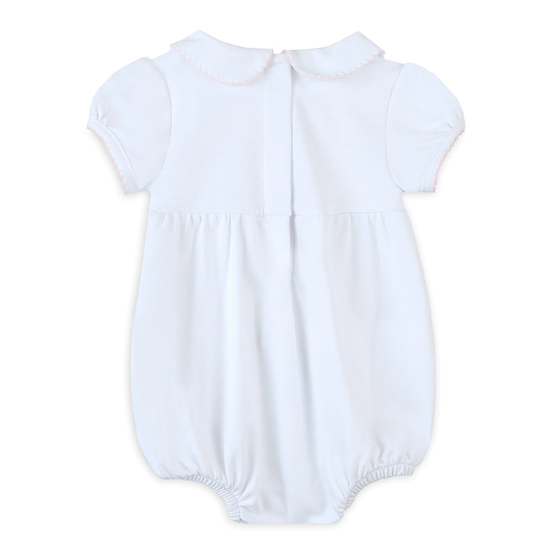 Lizzie's Classics Smocked Short Sleeve Bubble - Pink