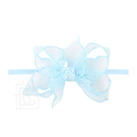 Scalloped Organza Bow Headband