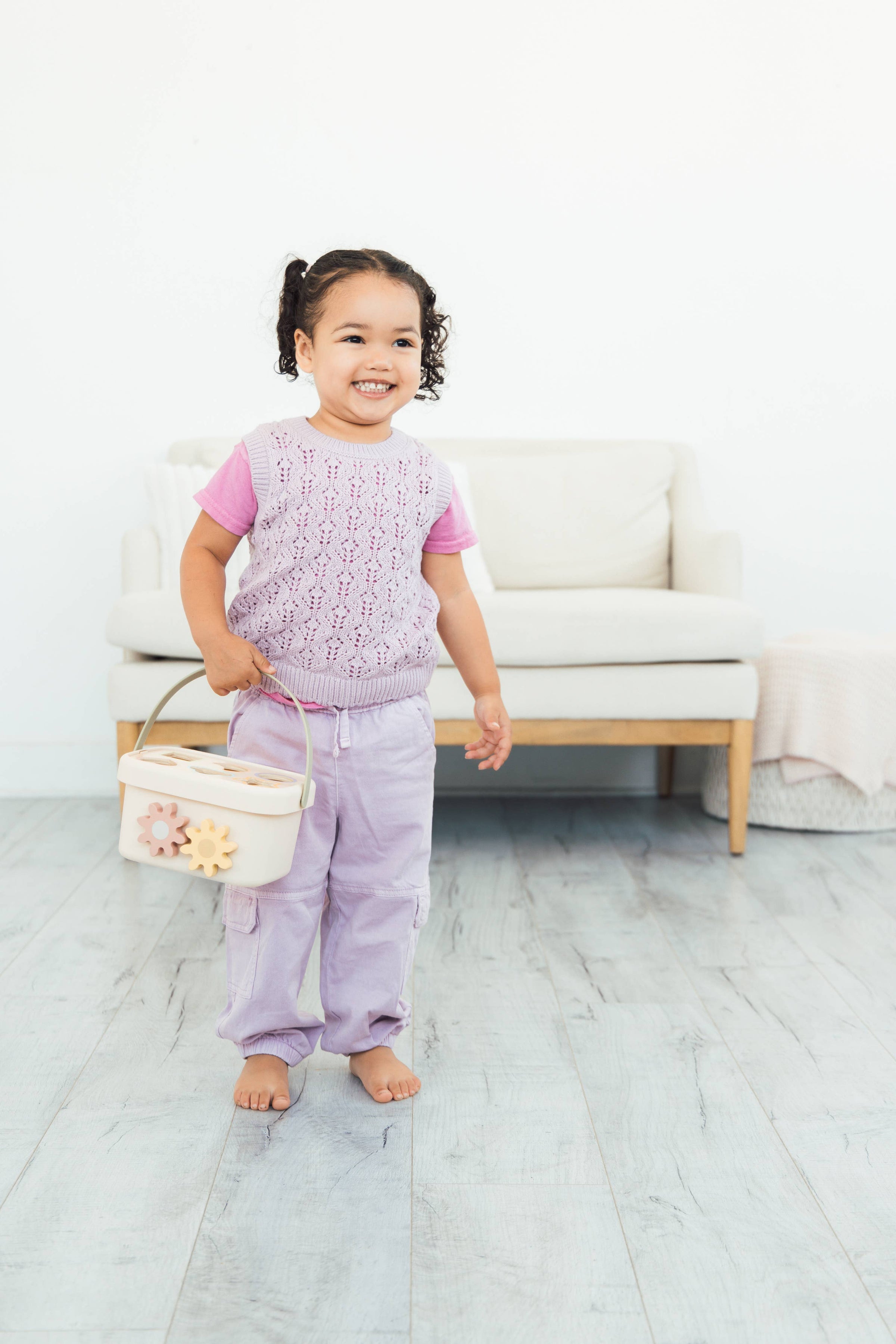Wooden Shape Sorter Bucket Toy