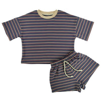 Graphite Stripe Slouchy Set
