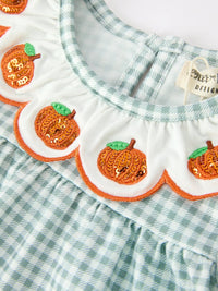 Glitter Pumpkin Girls Bloomer Set