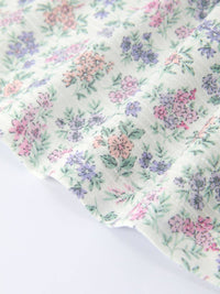 Purple Floral Smocked Bloomers Set