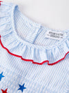 Patriotic Smocking Star Embroidered Dress