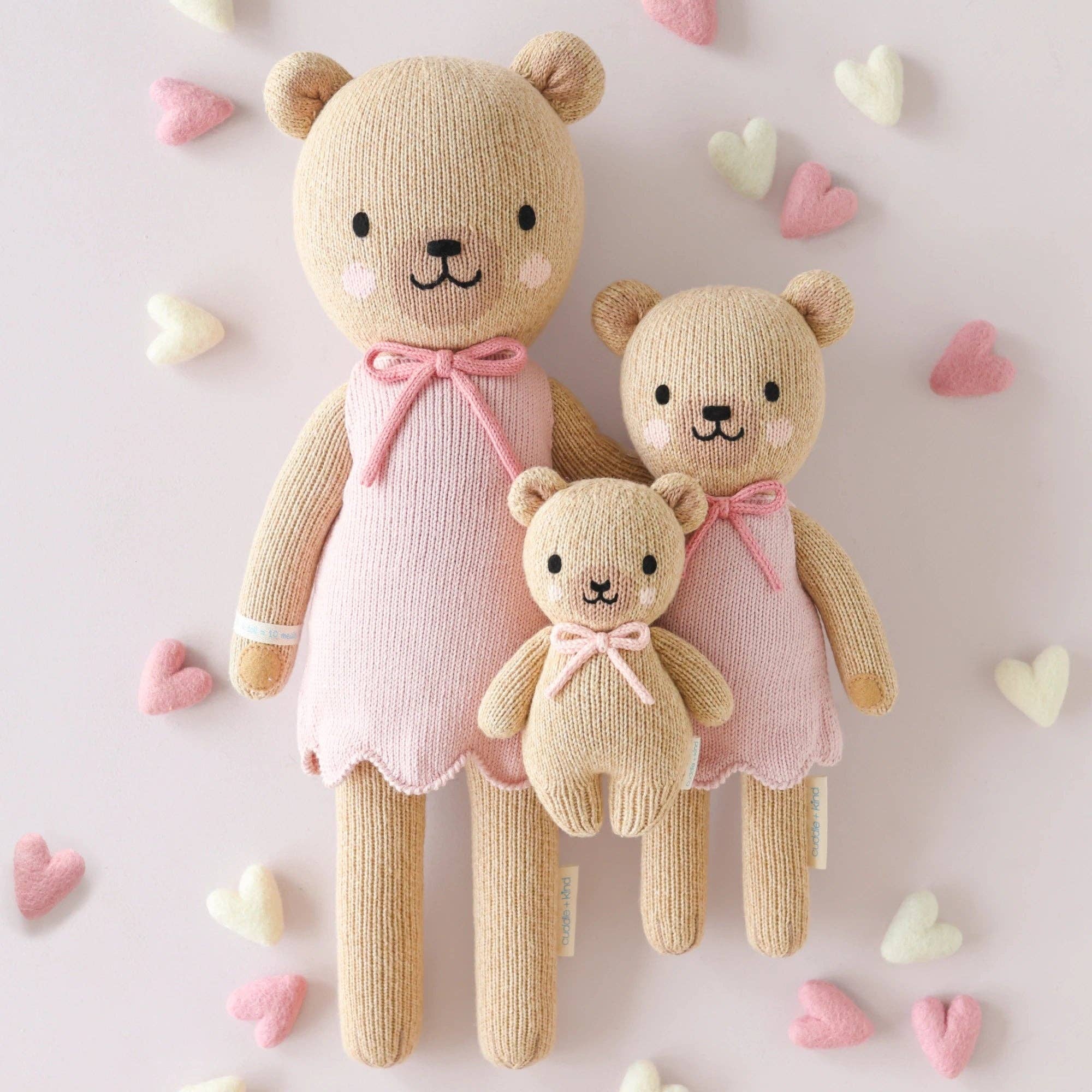 Baby Honey Bear (Blush Bow)