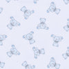 Baby's Teddy Footie - Light Blue