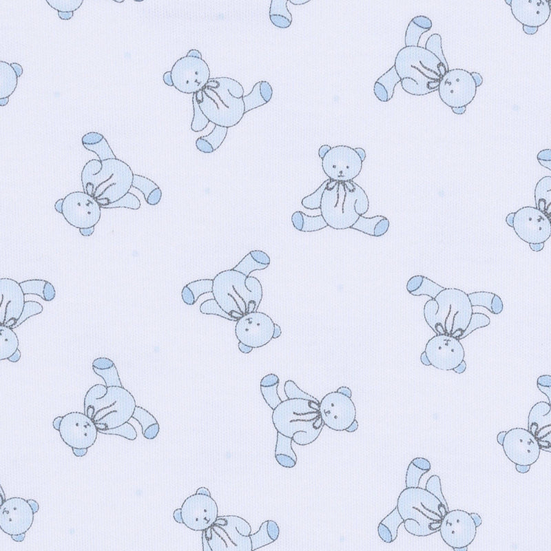 Baby's Teddy Footie - Light Blue