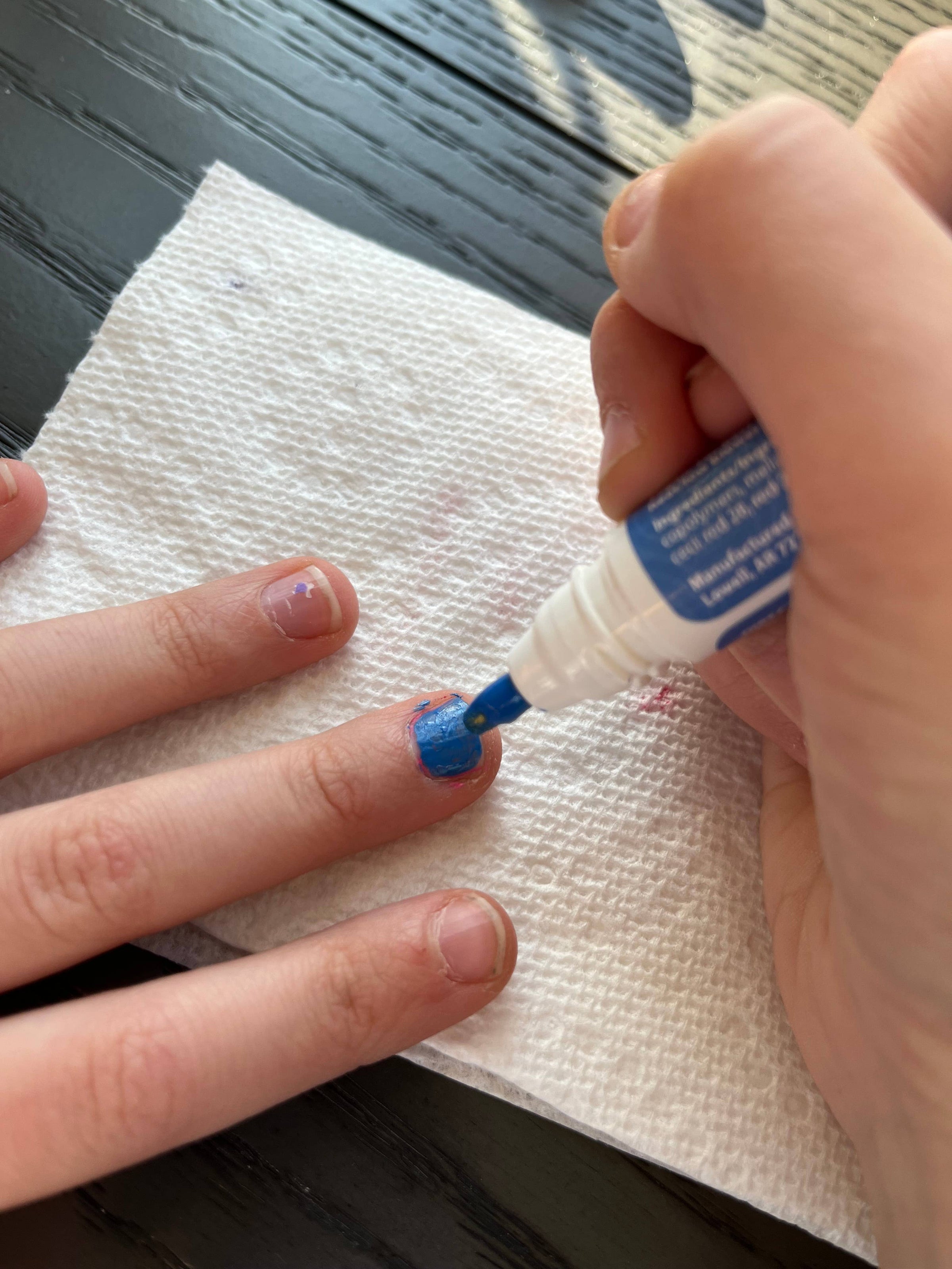 Blazin' BLUE Piggy Paint Pen Non-Toxic Kids Nail Polish