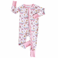 Bathtime Besties Convertible Zip Romper | Pink