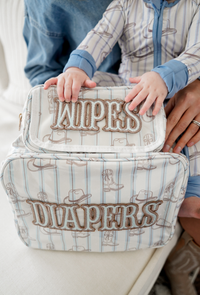 Diapers XL - Western Blues Clear Coat Bag