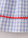 Back to School Smocked Pencil Apple Plaid Dress
