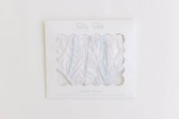 Diaper Cover - White with Blue Trim