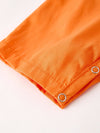 Orange Pumpkin Embroidery Smock Longall