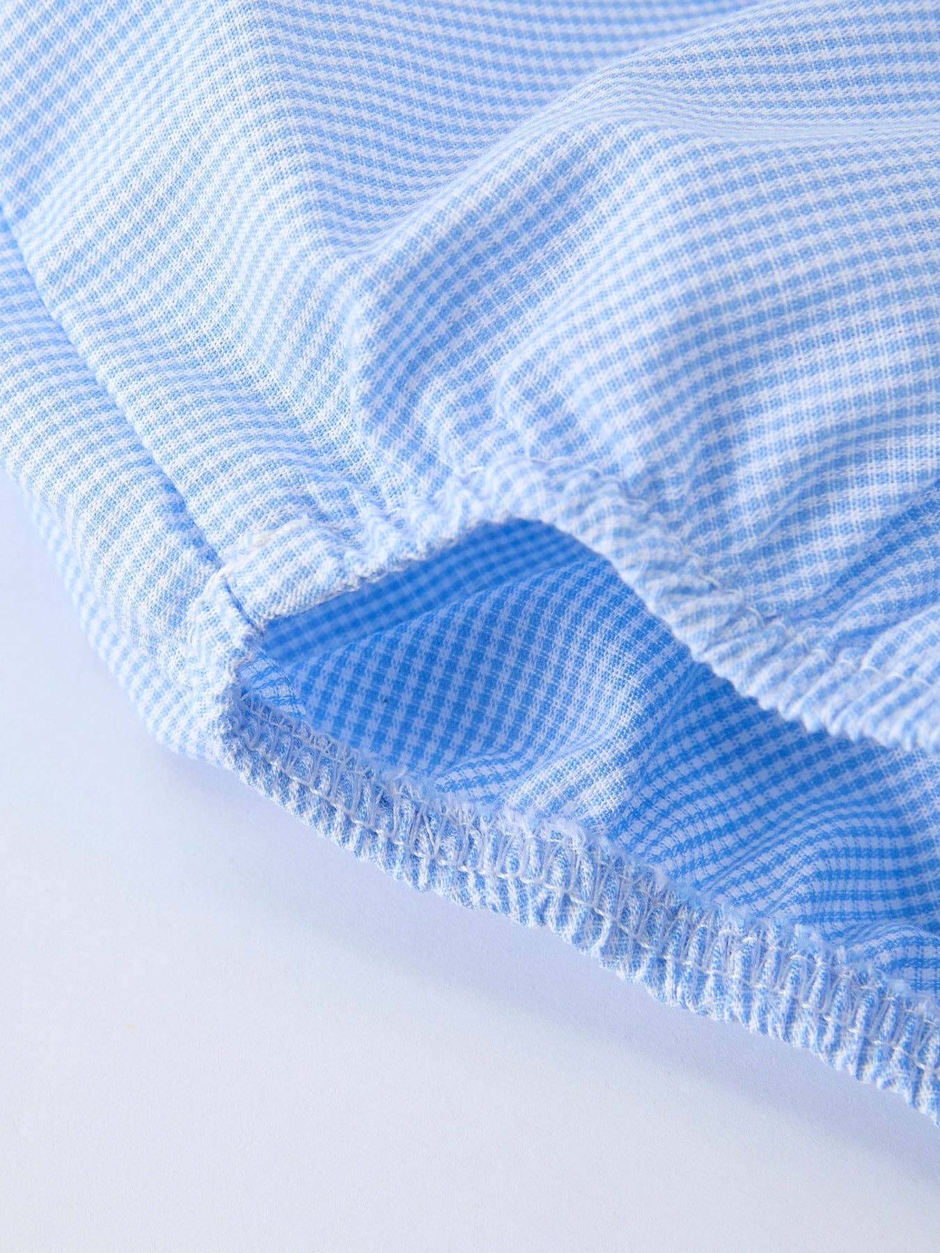 Blue Smocked Cross Bishop Christening Bloomer Set