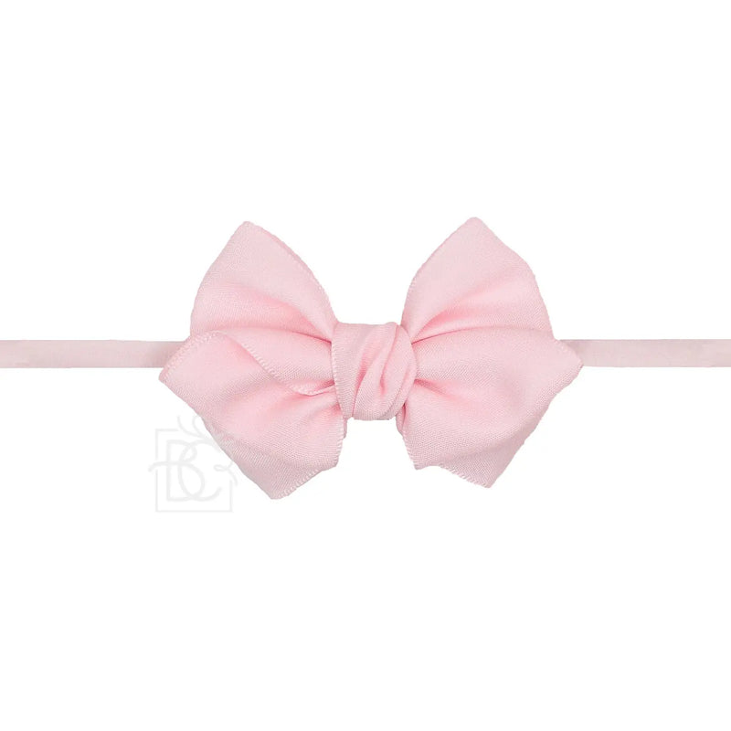 Pantyhose Headband w/ Mini Euro Bow