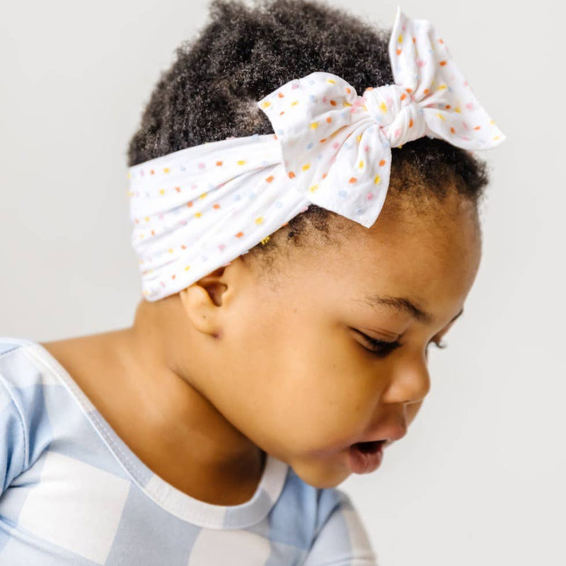 Baby Bling® Shabby Dot Knot soft nylon headband
