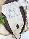 Baby Brother Blue Romper