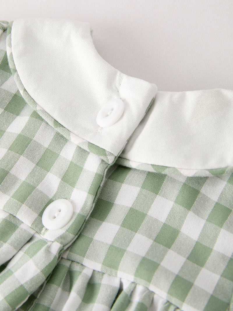 Pumpkin Plaid Applique Bloomer Set