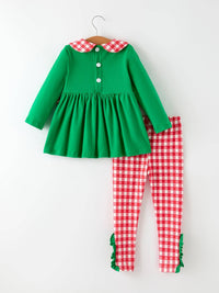 Christmas "Mean One" Embroidered Legging Set