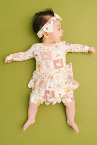 Storybook Picnic Long Sleeve Bodysuit Bamboo Dress