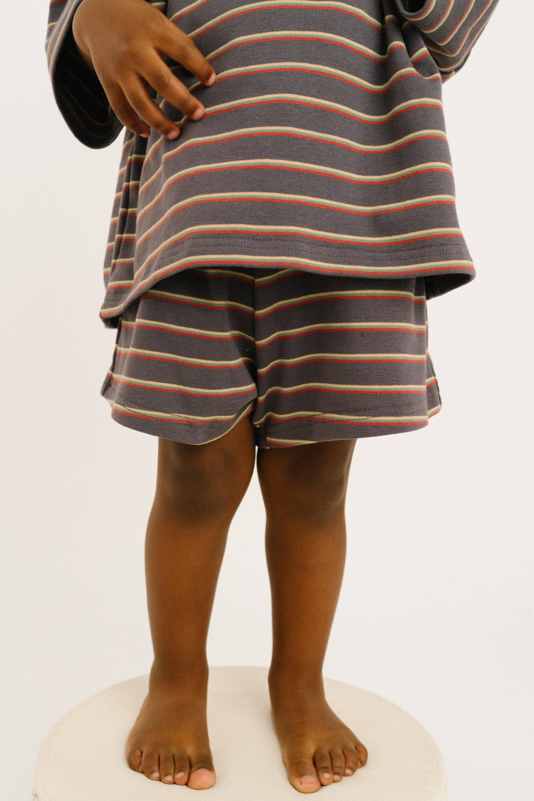 Graphite Stripe Slouchy Set