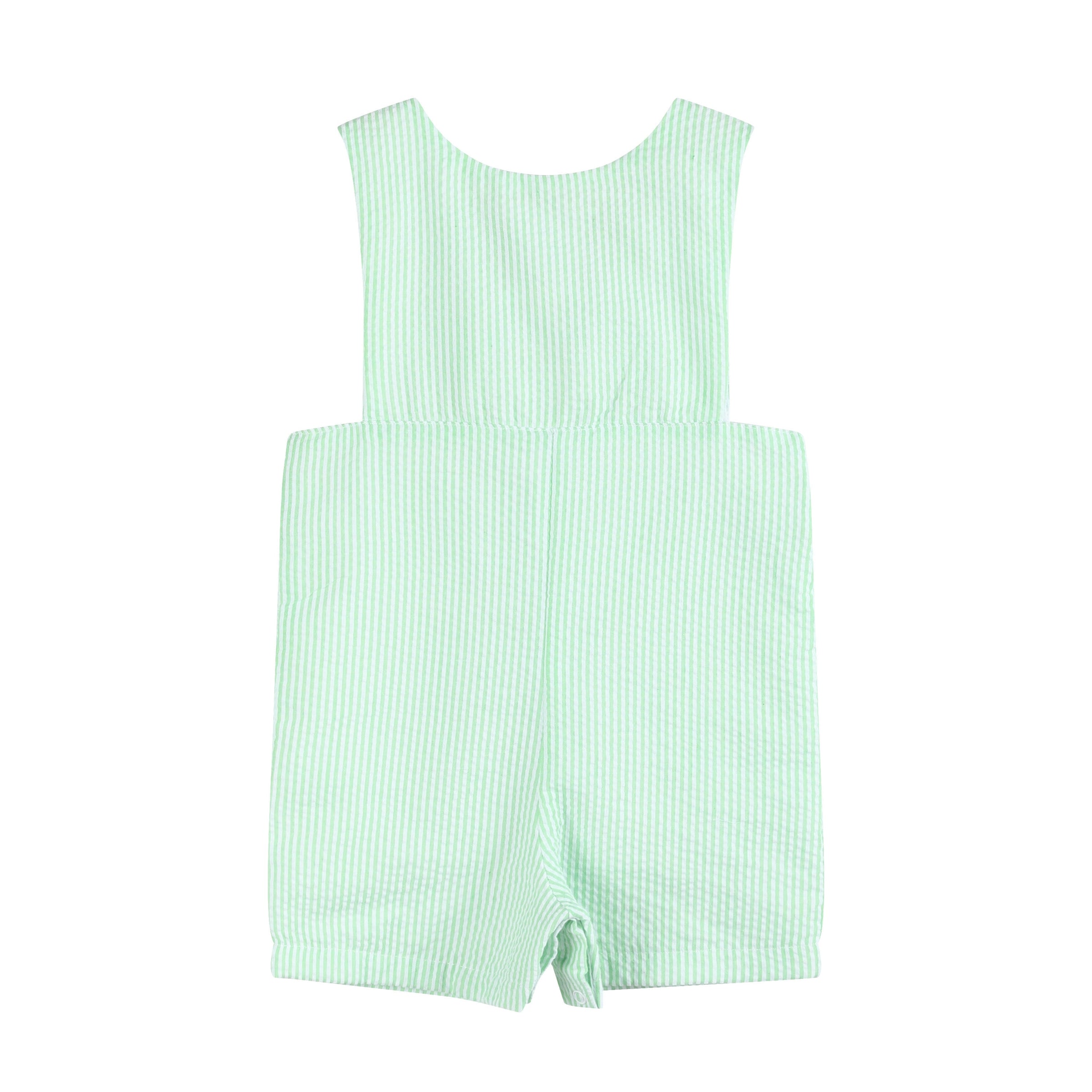 Green Seersucker Easter Bunny Smocked Jon Jons