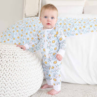 Silly Goose Convertible Zip Romper | Blue