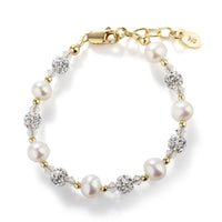 14K Gold Plated Pearl Baby Bracelet - Charlotte