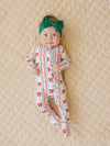 Retro Candy Cane Bamboo Zip Romper