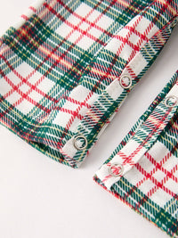 Christmas Plaid Embroidered Smock Longall