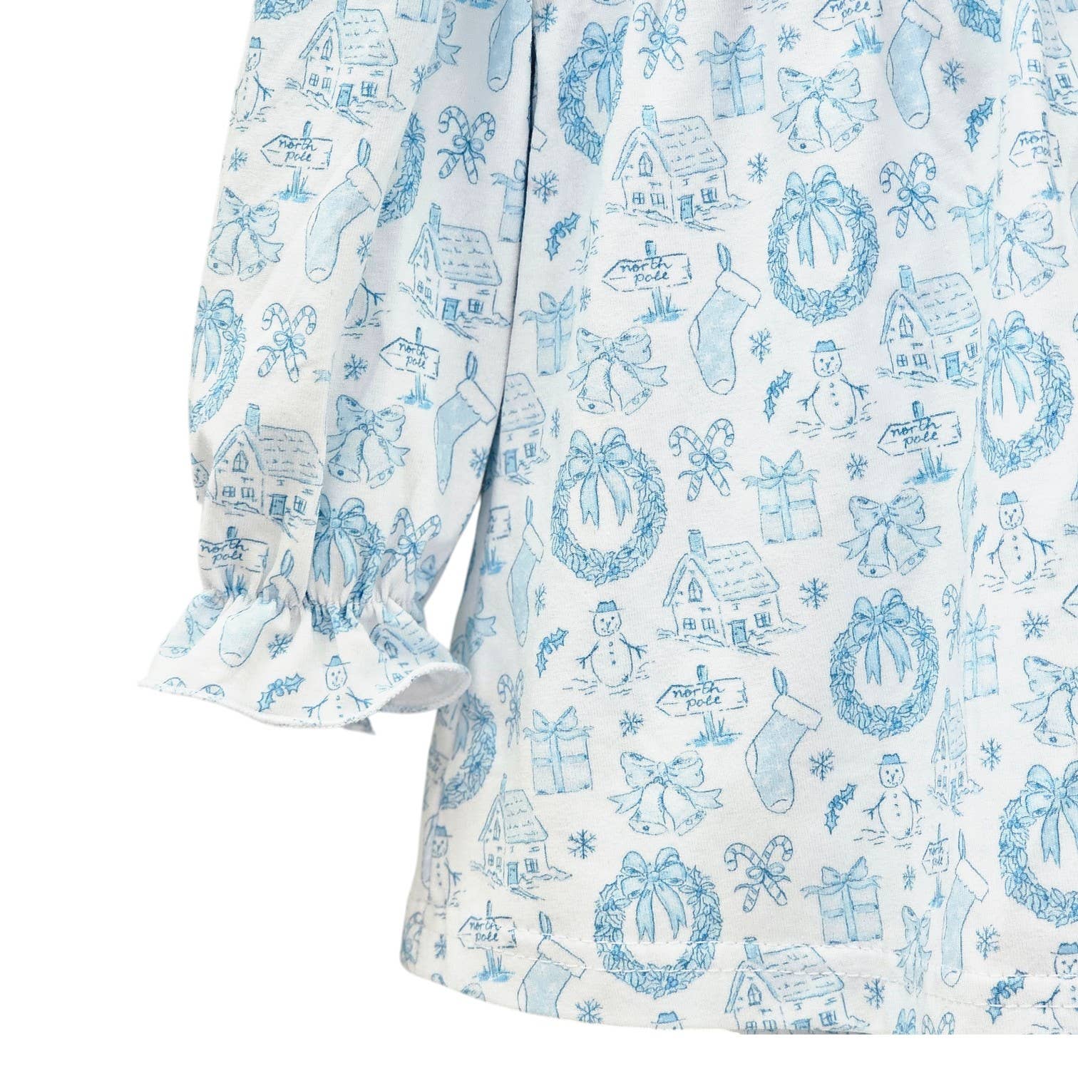 Blue Christmas Toile Bloomer Set