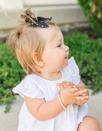 Silver Cross Pearl Baby Bracelet - Lacey