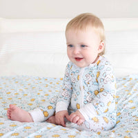 Silly Goose Convertible Zip Romper | Blue