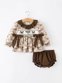 Duck Smocked Camo Bloomer Set