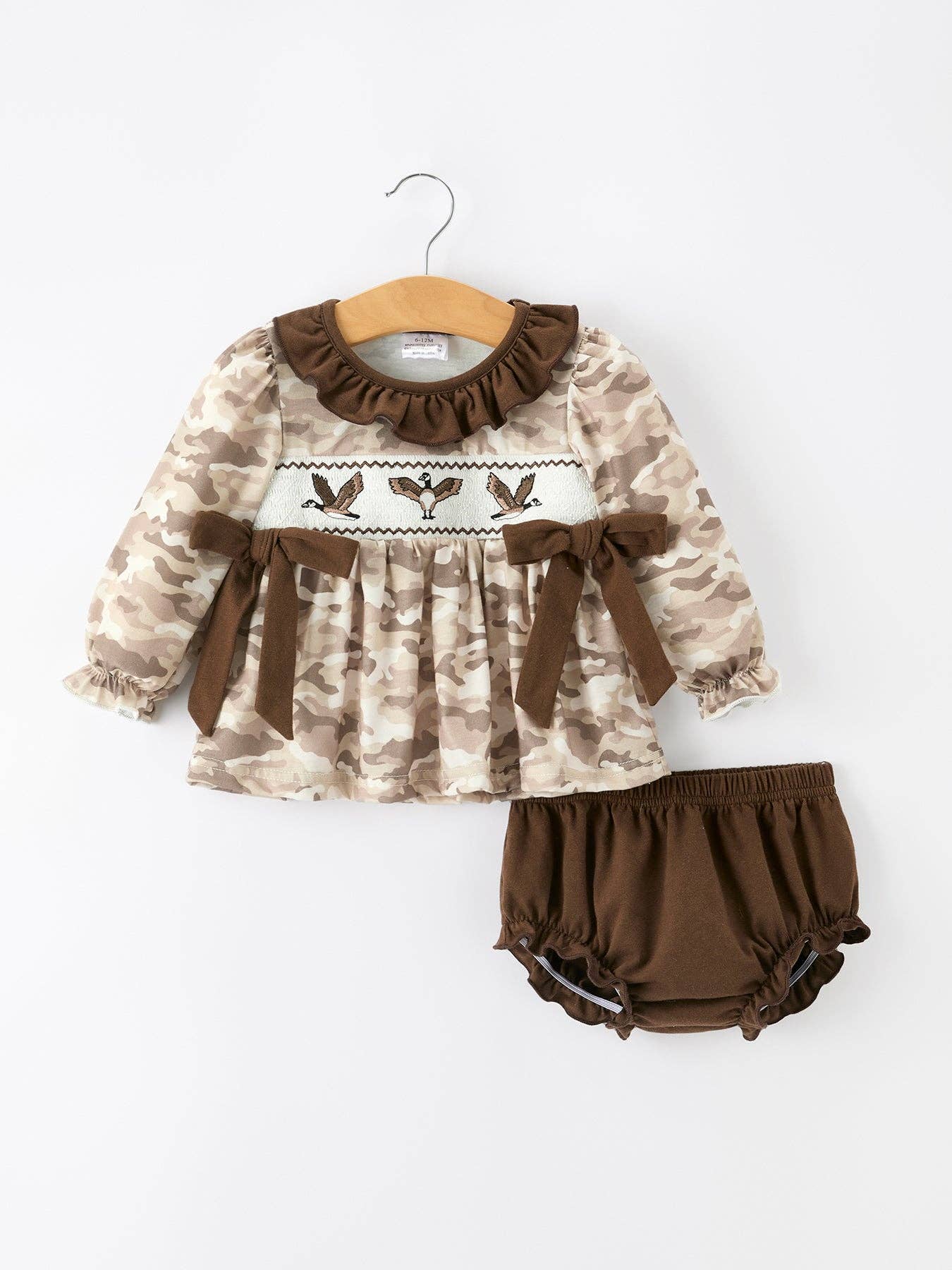 Duck Smocked Camo Bloomer Set