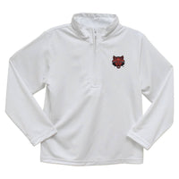 Arkansas State Red Wolves Embroidered Red Solid Quarter Zip Pullover