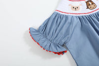 Farm Animal Smocked Bishop Dress