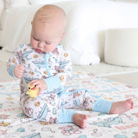 Bathtime Besties Convertible Zip Romper | Blue