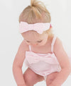 Seersucker Bow Front Woven Bubble Romper