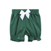 Green Velvet Santa Smocked Dress and Bloomers