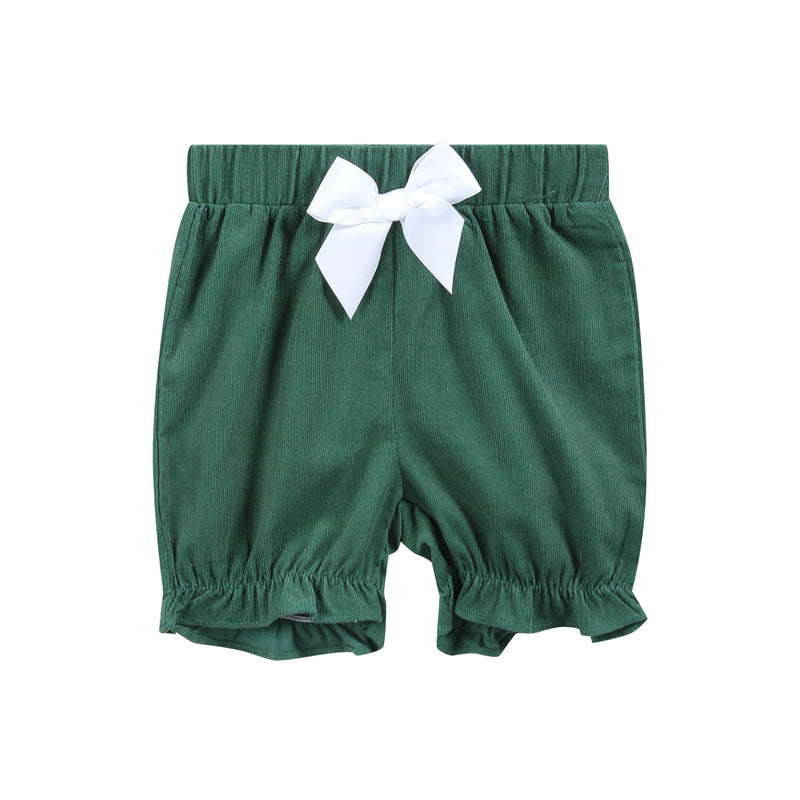 Green Velvet Santa Smocked Dress and Bloomers