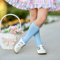 Bluebell Cable Knit Knee High Socks