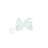 LAYERED ORGANZA/GROSGRAIN BOW ON CLIP