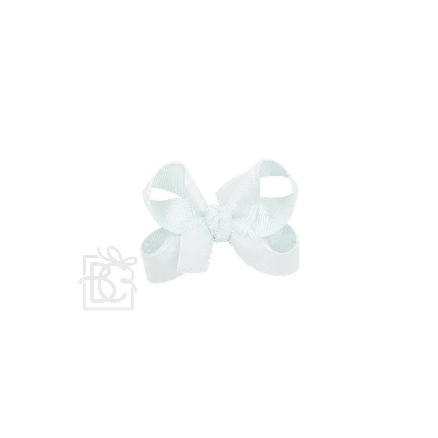 LAYERED ORGANZA/GROSGRAIN BOW ON CLIP
