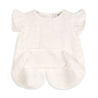 Milly Eyelet & Bow Top + Ruffled Bloomer Set