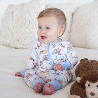 Monkey See, Monkey Snooze Convertible Zip Romper
